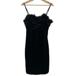 Vintage Stella Velvet Sleeveless Mini Dress Size Medium